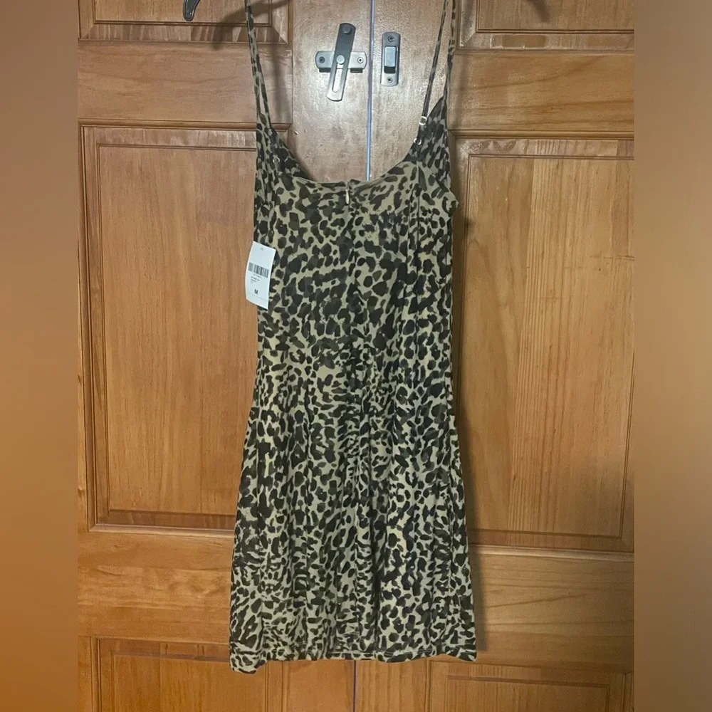 NWT Forever 21 Army Camo Print Mini Dress w Adjustable Spaghetti Straps, Medium - Picture 11 of 12